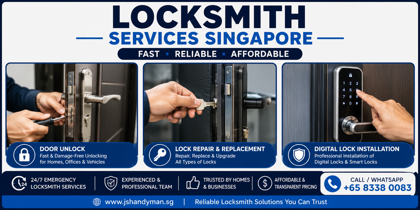 Locksmith Services Singapore Banner locksmith services singapore door unlock and digital lock installation